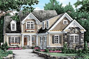 Exterior - Front Elevation 3 for Traditional House Plan #927-42 - 3 bed, 2.5 bath