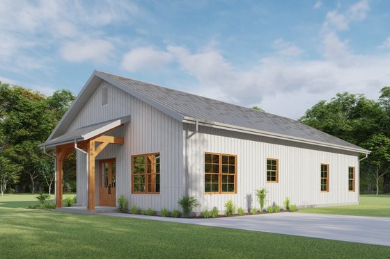 Exterior - Other Elevation 2 for Barndominium House Plan #1092-26 - 1 bed, 1.5 bath