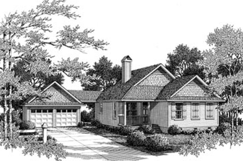 Architectural House Design - Farmhouse Exterior - Front Elevation Plan #41-175