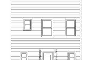 Exterior - Rear Elevation for Contemporary House Plan #932-292 - 2 bed, 2.5 bath