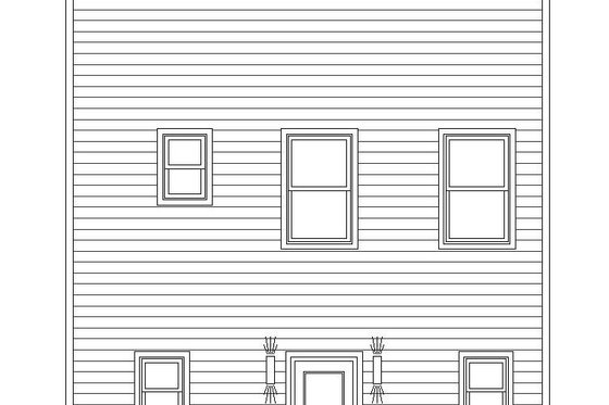 Exterior - Rear Elevation for Contemporary House Plan #932-292 - 2 bed, 2.5 bath