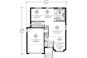 Contemporary Style House Plan - 3 Beds 1.5 Baths 1560 Sq/Ft Plan #25-2102 Floor 