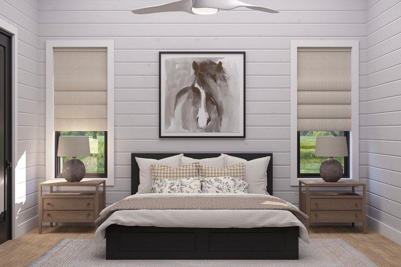 Dream House Plan - Interior - Master Bedroom for Barndominium House Plan #455-405 - 2 bed, 2 bath