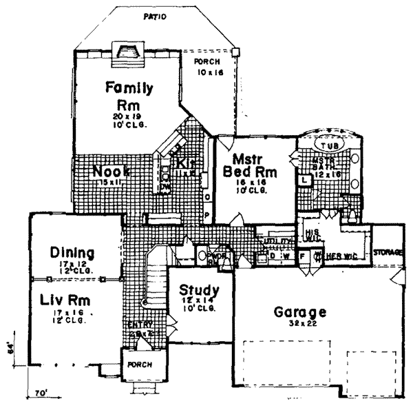 Traditional Floor Plan - Main Floor Plan #52-132