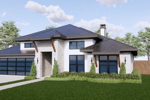 Exterior - Front Elevation 6 for Modern House Plan #1096-93 - 4 bed, 2.5 bath