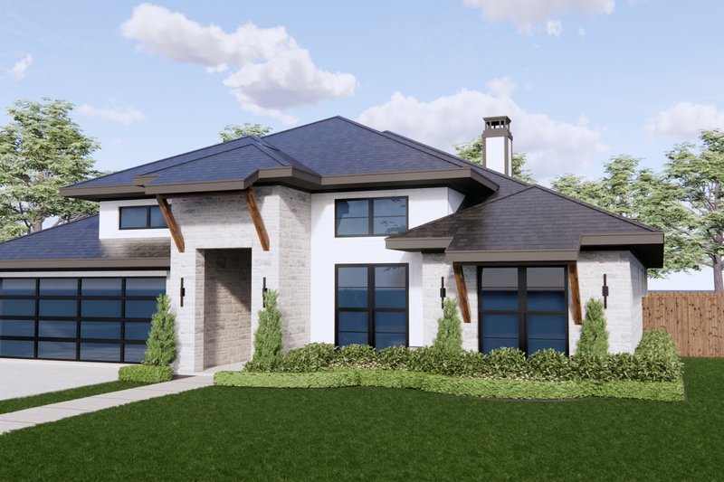 House Plan Design - Exterior - Front Elevation 6 for Modern House Plan #1096-93 - 4 bed, 2.5 bath