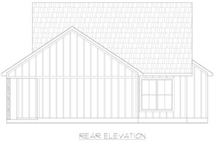 Exterior - Rear Elevation 1 for Farmhouse House Plan #1074-85 - 2 bed, 2 bath