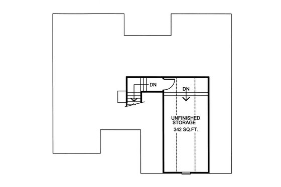 Floor Plan - Upper Floor for Traditional House Plan #20-2371 - 3 bed, 2 bath