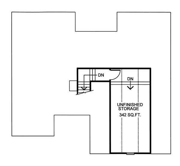 House Blueprint - Traditional Floor Plan - Upper Floor Plan #20-2371