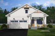 Farmhouse Style House Plan - 3 Beds 2 Baths 1319 Sq/Ft Plan #51-1505 Exterior 