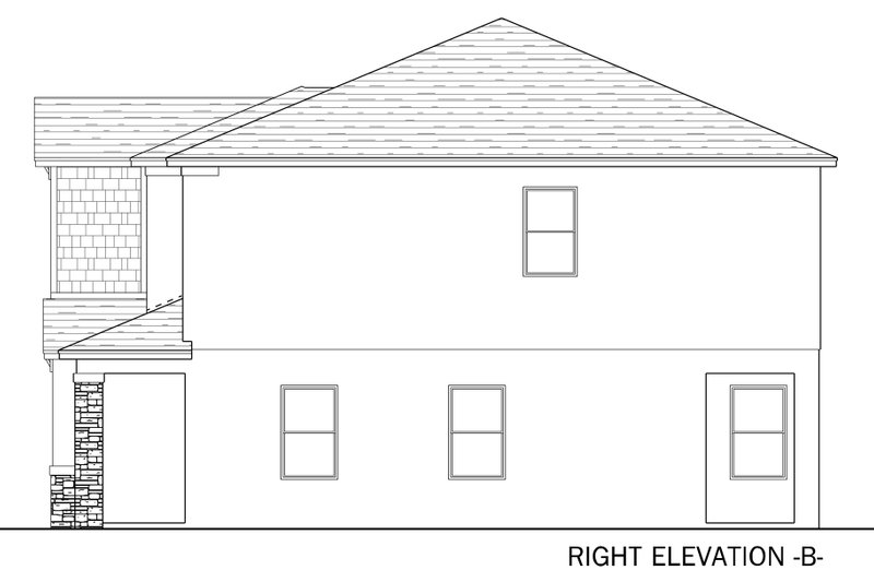 Architectural House Design - Exterior - Other Elevation 1 for Traditional House Plan #1058-257 - 4 bed, 2.5 bath