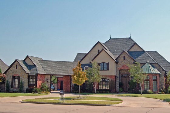 Exterior - Front Elevation 3 for European House Plan #310-519 - 4 bed, 4.5 bath