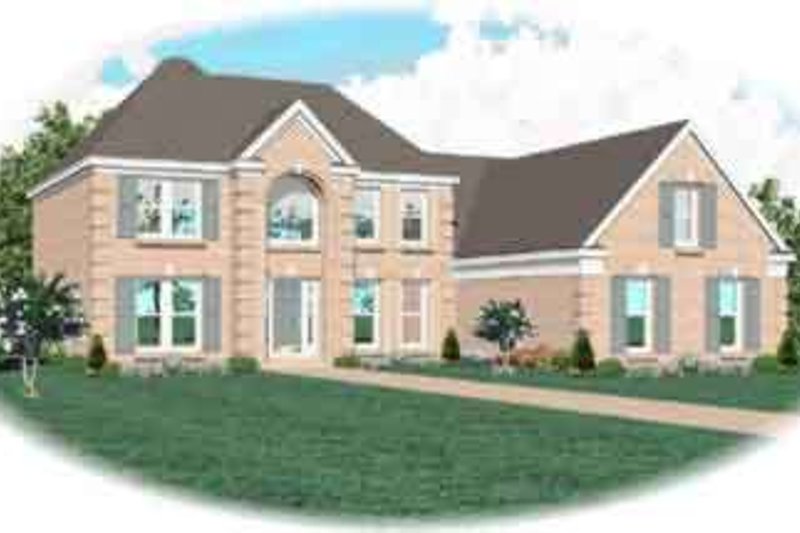 Exterior - Front Elevation 2 for European House Plan #81-522 - 4 bed, 2.5 bath