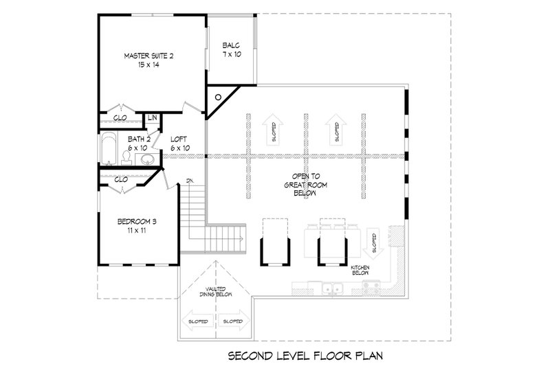 Home Plan - Floor Plan - Upper Floor for Country House Plan #932-33 - 3 bed, 2.5 bath
