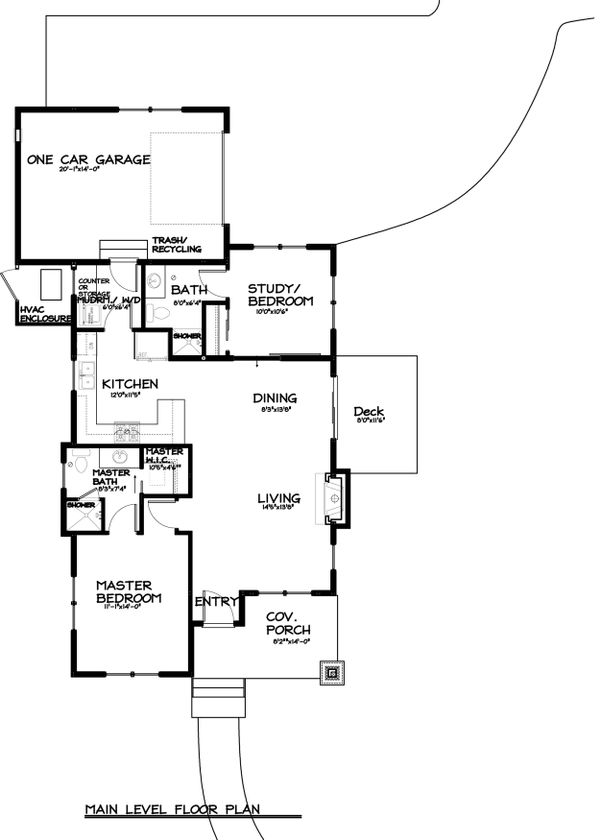 Craftsman Floor Plan - Main Floor Plan #895-25