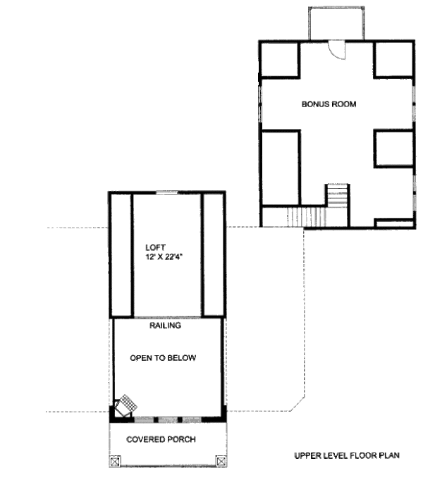 Bungalow Floor Plan - Upper Floor Plan #117-619