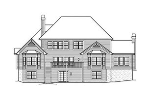 Exterior - Rear Elevation for Traditional House Plan #57-388 - 4 bed, 3.5 bath