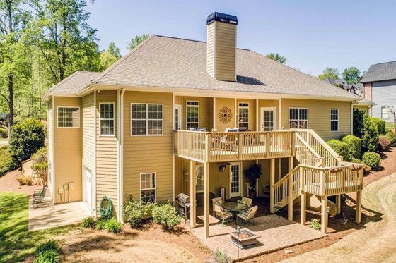 Exterior - Rear Elevation for Traditional House Plan #437-110 - 3 bed, 2.5 bath