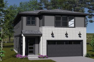House Blueprint - Modern Exterior - Front Elevation Plan #513-2431