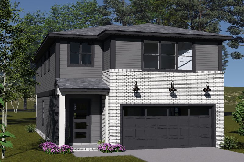 House Blueprint - Modern Exterior - Front Elevation Plan #513-2431