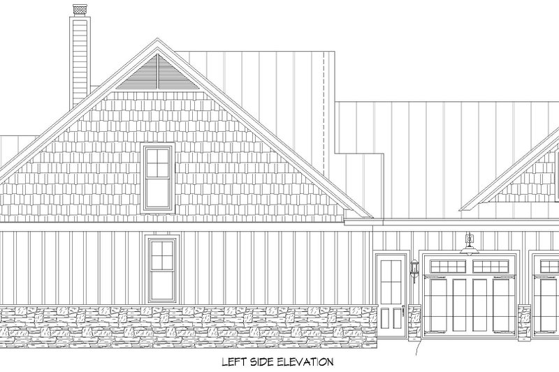 Architectural House Design - Exterior - Other Elevation for Country House Plan #932-1015 - 3 bed, 2 bath