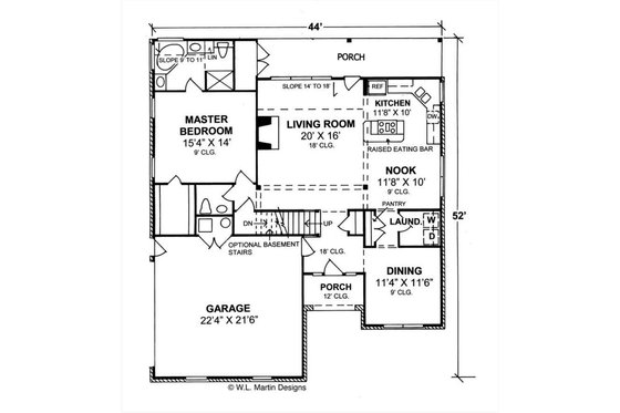 Floor Plan - Main Floor for Traditional House Plan #513-2189 - 4 bed, 3.5 bath