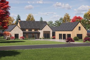 Exterior - Front Elevation 3 for Farmhouse House Plan #1096-150 - 4 bed, 3.5 bath