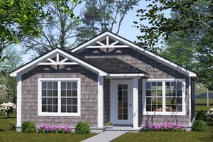 Cottage Exterior - Front Elevation Plan #513-2402