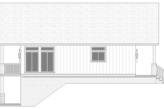 Exterior - Other Elevation 1 for Cottage House Plan #45-619 - 3 bed, 2.5 bath