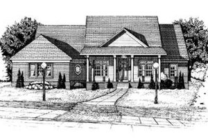 Country Exterior - Front Elevation Plan #20-683