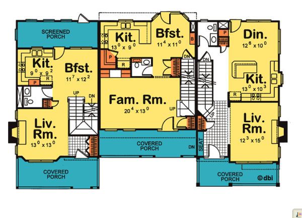 House Design - Traditional Floor Plan - Main Floor Plan #20-402