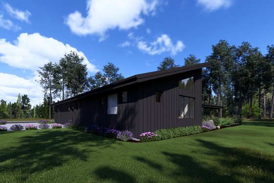 Exterior - Rear Elevation 1 for Modern House Plan #1069-45 - 3 bed, 2.5 bath