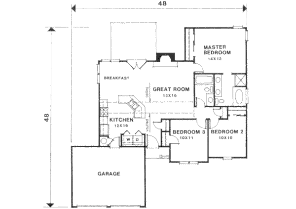 Traditional Floor Plan - Main Floor Plan #129-142