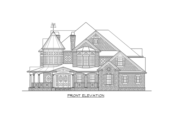 Exterior - Other Elevation 1 for Victorian House Plan #132-175 - 4 bed, 4.5 bath