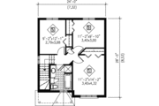 European Style House Plan - 3 Beds 1.5 Baths 1296 Sq/Ft Plan #25-4024 