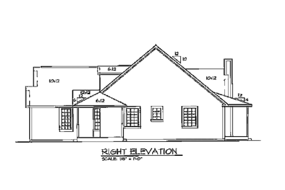 Exterior - Other Elevation 2 for Cottage House Plan #312-618 - 3 bed, 2 bath