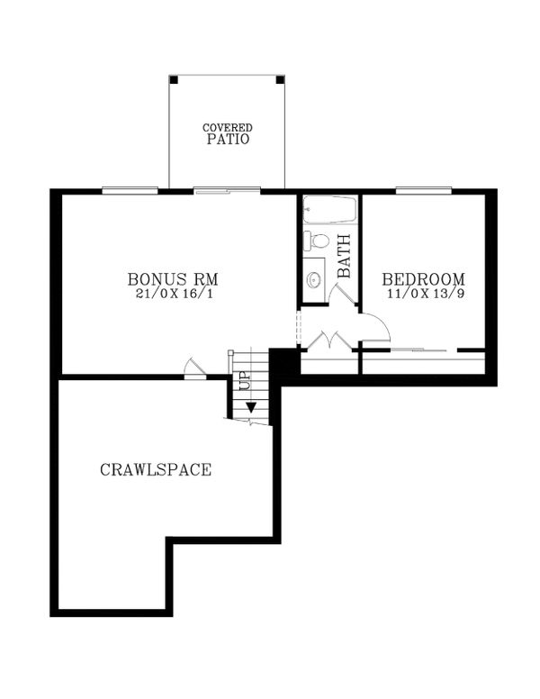 Craftsman Floor Plan - Lower Floor Plan #53-471