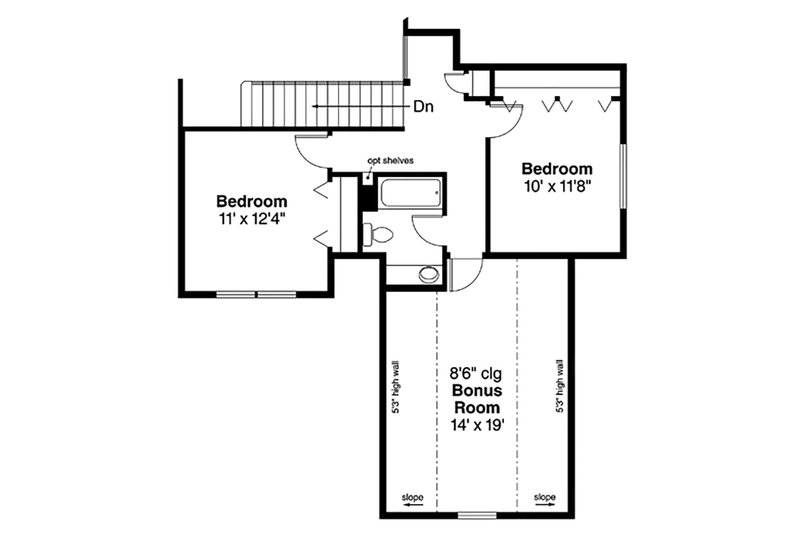 Dream House Plan - Floor Plan - Upper Floor for Traditional House Plan #124-921 - 3 bed, 2.5 bath