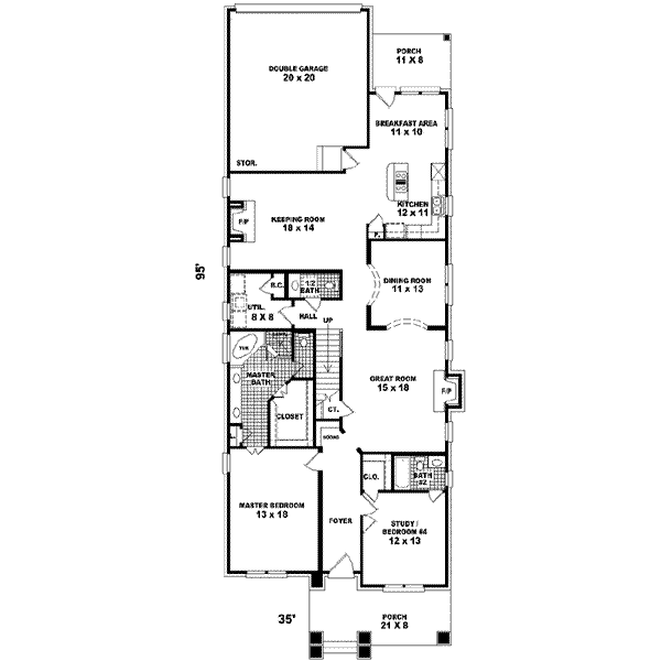 Traditional Floor Plan - Main Floor Plan #81-435