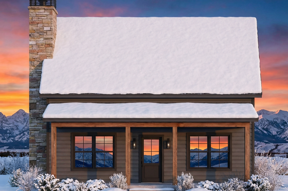 Exterior - Front Elevation 3 for Cabin House Plan #1096-167 - 3 bed, 2.5 bath