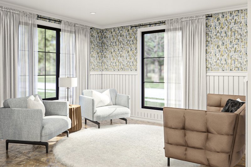 House Blueprint - Interior - Family Room 2 for Modern House Plan #455-658 - 4 bed, 3.5 bath