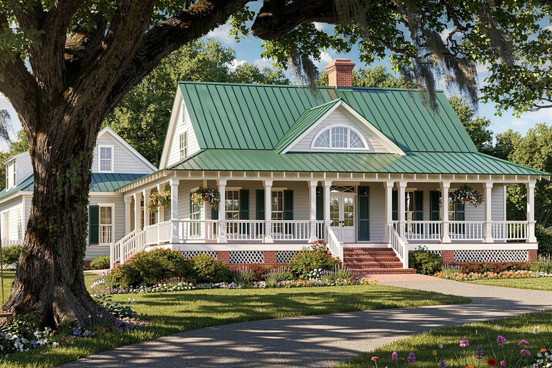 Dream House Plan - Cottage Exterior - Front Elevation Plan #137-412