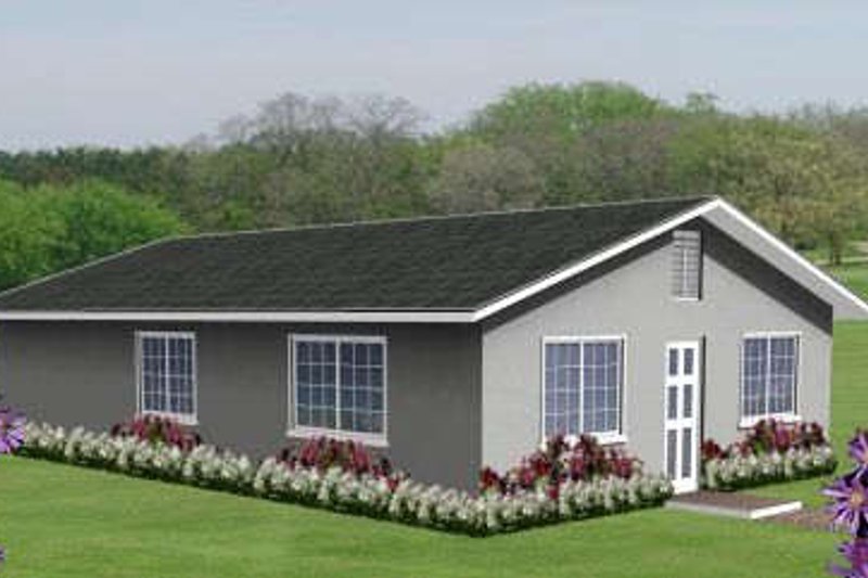 House Blueprint - Ranch Exterior - Front Elevation Plan #1-148