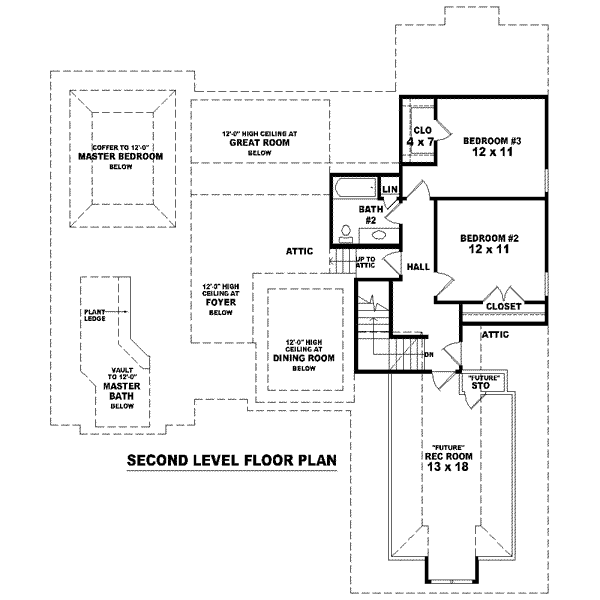 European Floor Plan - Upper Floor Plan #81-1534