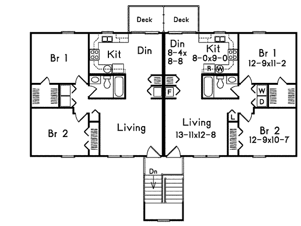 Contemporary Floor Plan - Upper Floor Plan #57-246