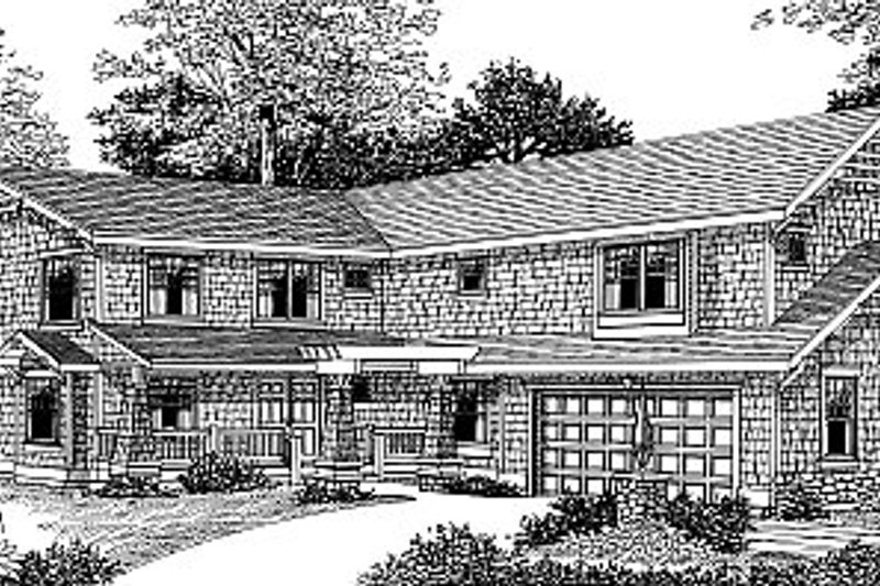 Architectural House Design - Craftsman Exterior - Front Elevation Plan #100-203