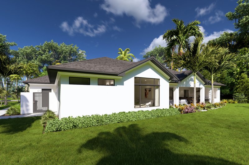 House Plan Design - Exterior - Rear Elevation for Contemporary House Plan #1069-42 - 3 bed, 2.5 bath