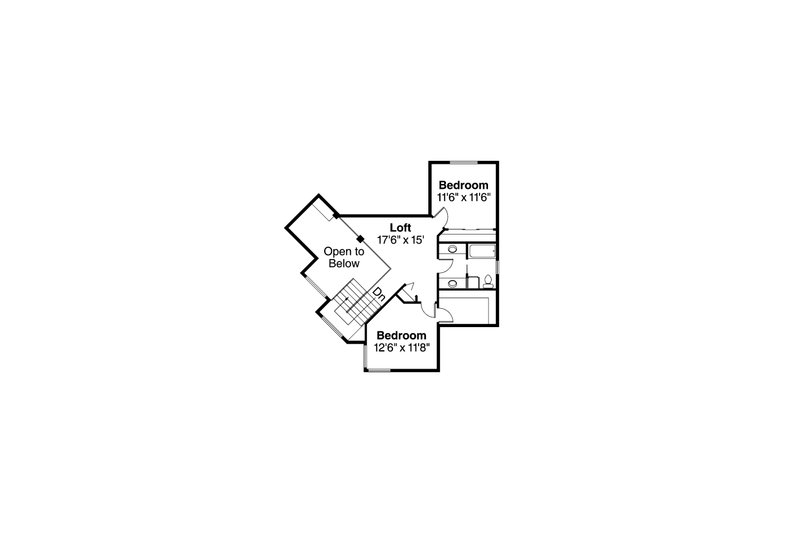 Home Plan - Floor Plan - Upper Floor for Mediterranean House Plan #124-245 - 3 bed, 2.5 bath
