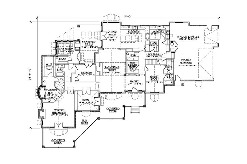 Dream House Plan - Floor Plan - Main Floor for European House Plan #5-410 - 3 bed, 3.5 bath
