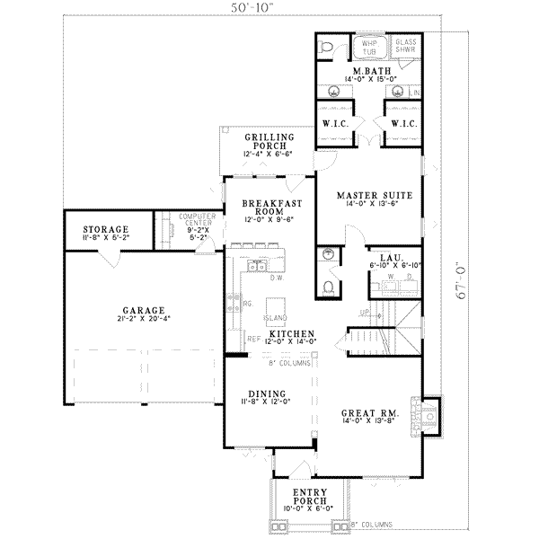 European Style House Plan - 3 Beds 2.5 Baths 1834 Sq/Ft Plan #17-2260 ...